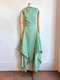 Zero - Waste Dress in Spring Green Silk Floral Pattern - Made X Hudson