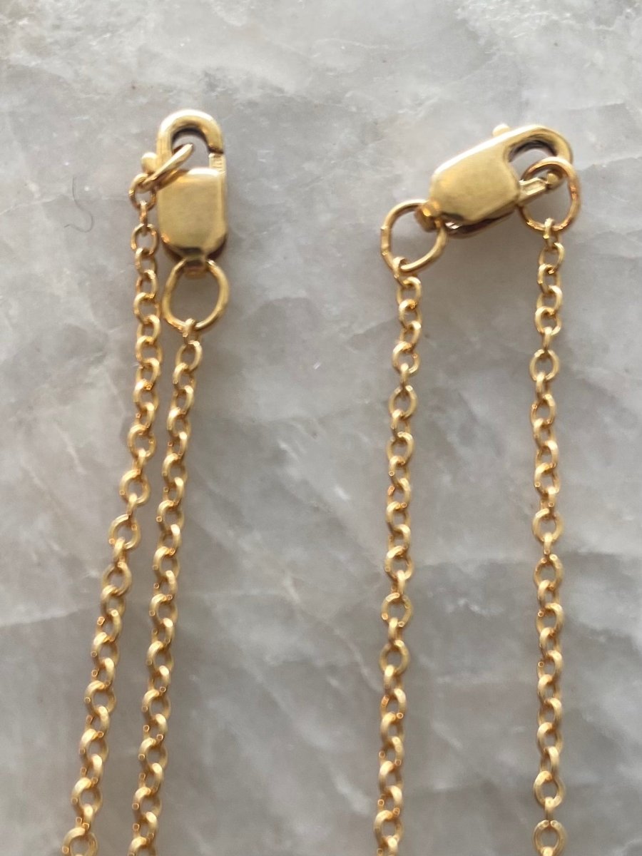 24" 18k Gold Filled on White Brass Chain Necklace with Lobster Clasp - Made X Hudson
