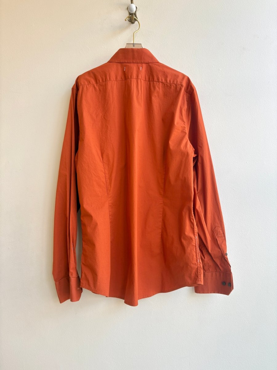 “Lively” Rust with Gold Embroidered Spring Onion Shirt (Reworked) - Made X Hudson