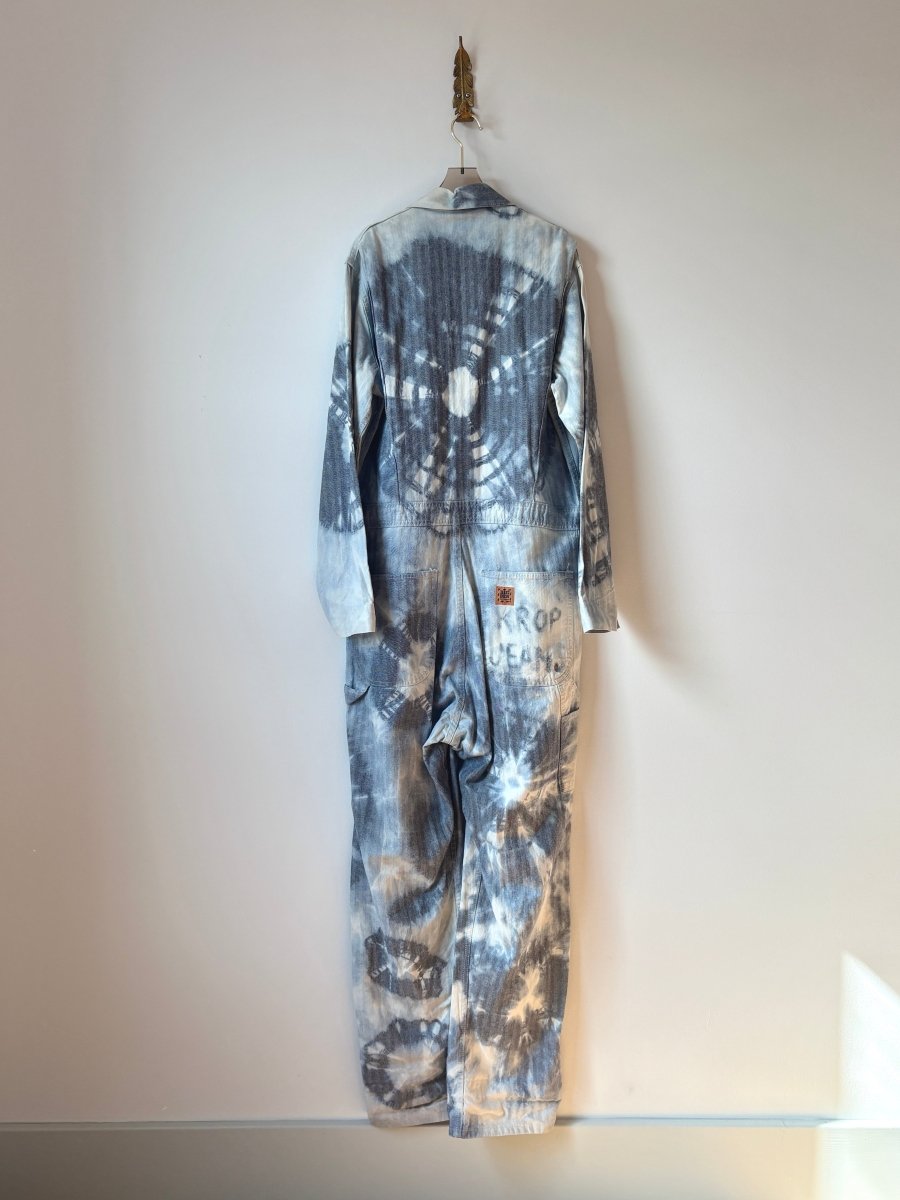 Herringbone Twill Gray Wash Denim Coveralls (Reworked) - Made X Hudson