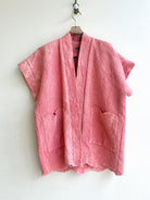 Heirloom Matelasse Quilt Haori Vest in Coral - Made X Hudson