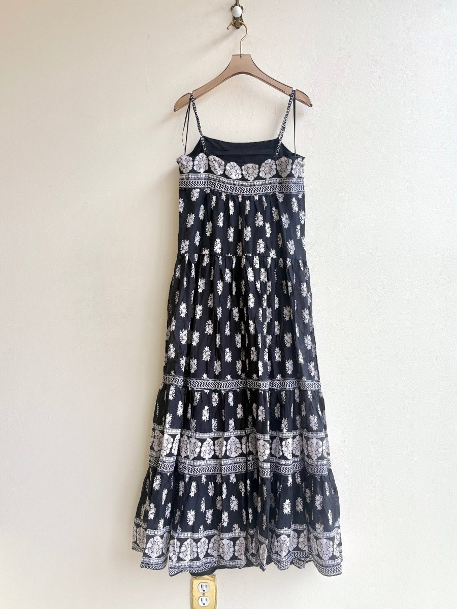 Joie | Black and Tan Floral Tier Dress (Vintage) - Made X Hudson