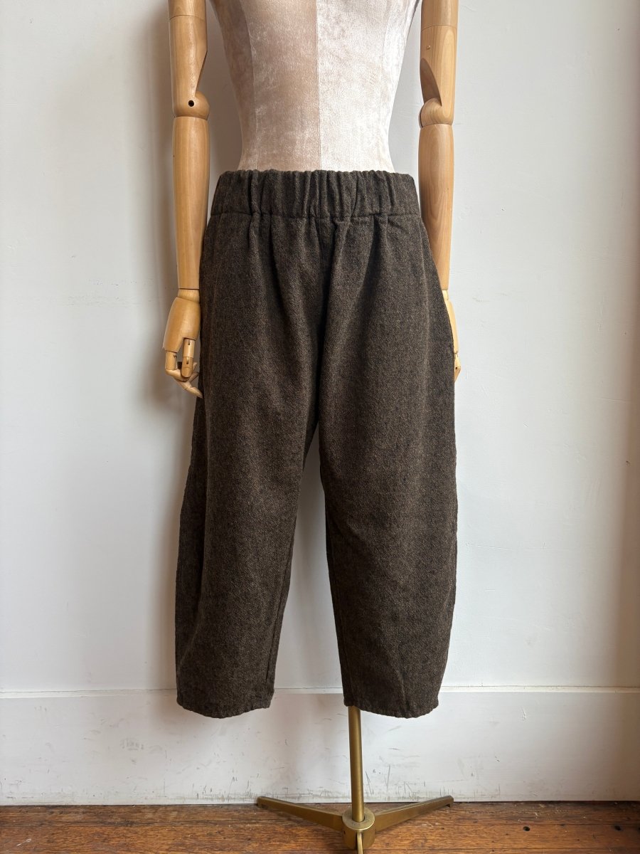 Hickory Herringbone Tweed Linen & Wool Studio Pant - Made X Hudson