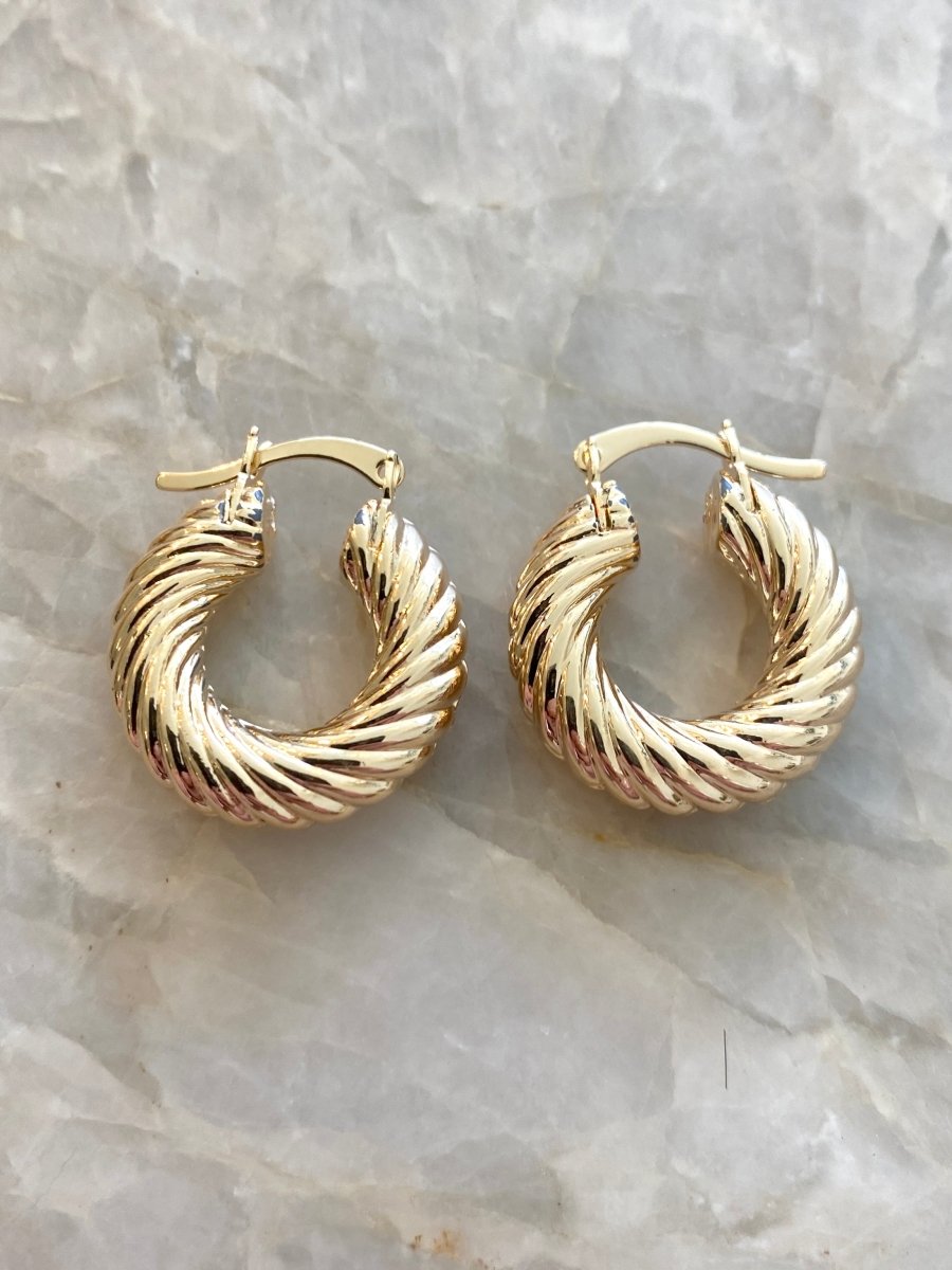 Everyday Croissant Twist Hoops - Made X Hudson