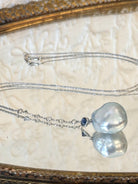 14K White Gold, Diamonds, Sapphire, Pearl Pendant Necklace - Made X Hudson