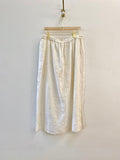 White Heirloom Embroidered Linen Skirt - Made X Hudson