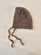 Chestnut Marl Bonnet with Ties | Crocheted - Made X Hudson