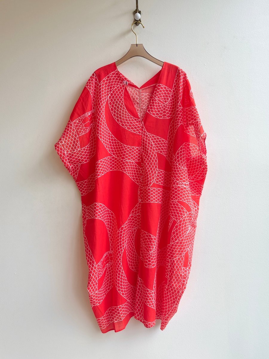 Orange Snake Print Kaftan - Made X Hudson