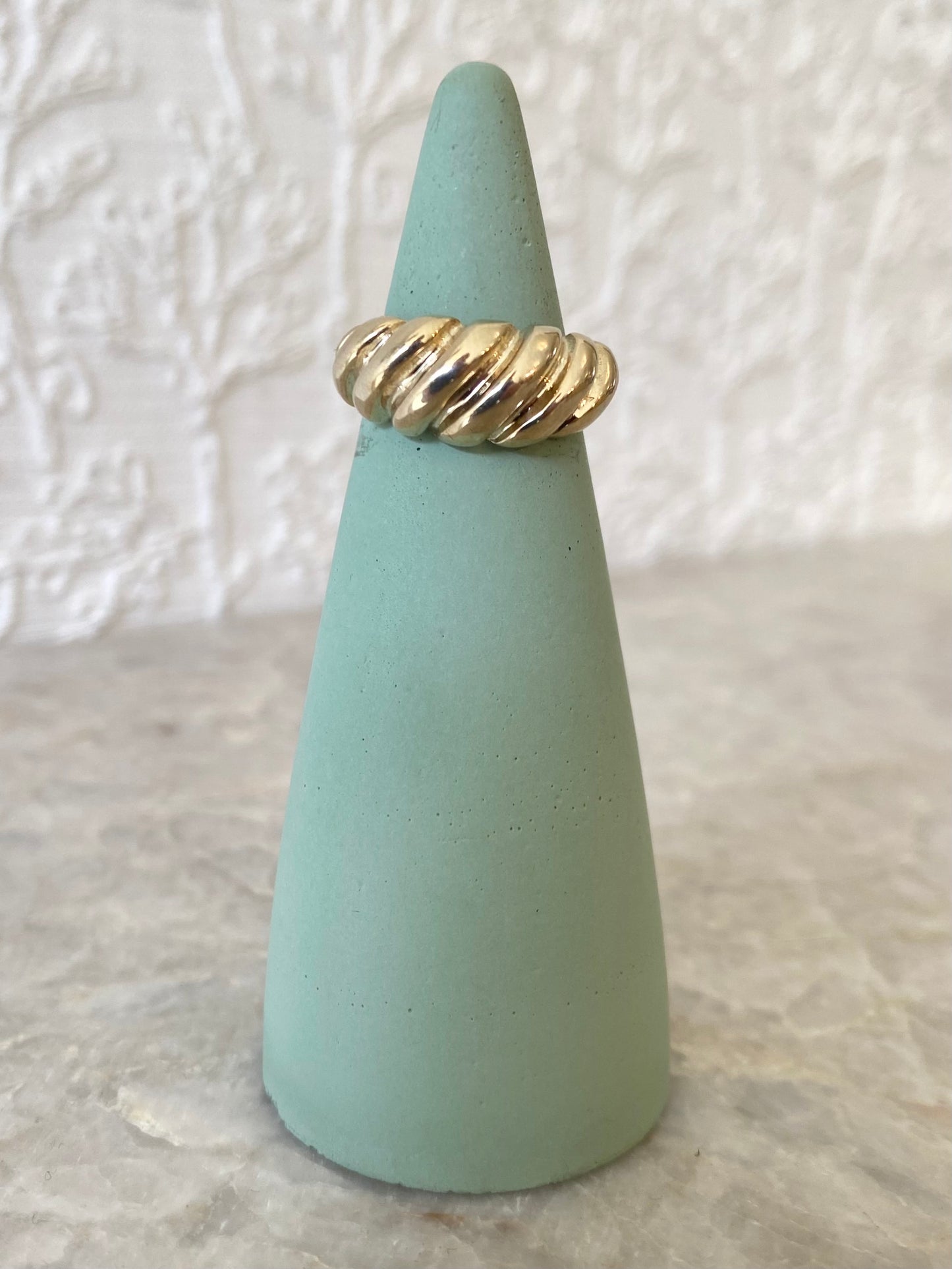 Brass Dome Croissant Ring (Vintage Mold)