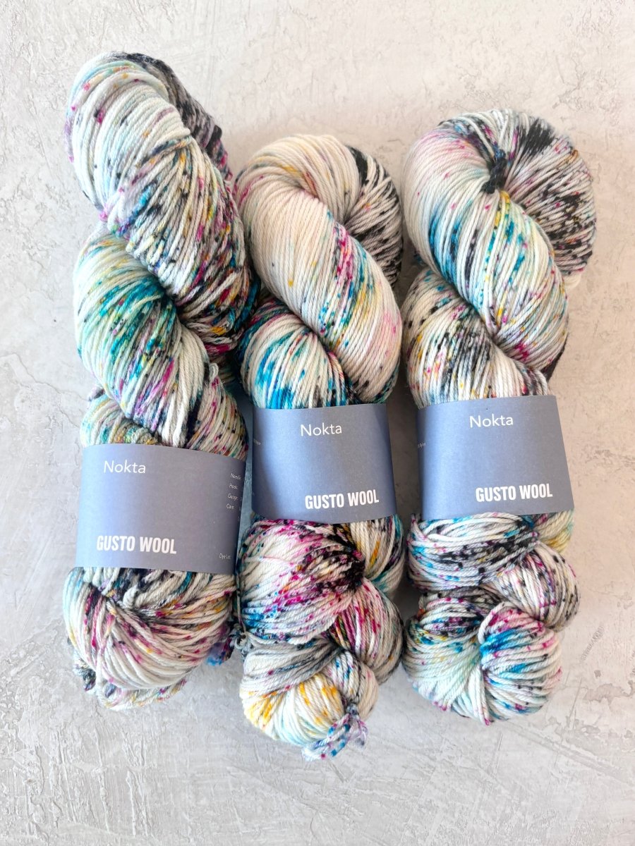 Gusto Wool | Nokta | Wool & Nylon | Variegated | Fingering Weight (Multiple Colors) - Made X Hudson