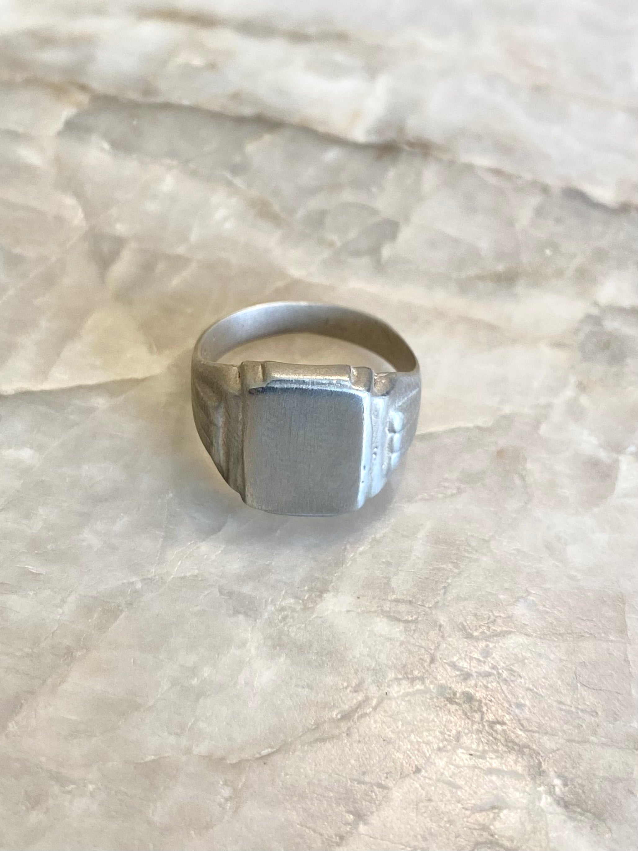 Square Signet Ring | Sterling Silver or Brass (Matte or Polish