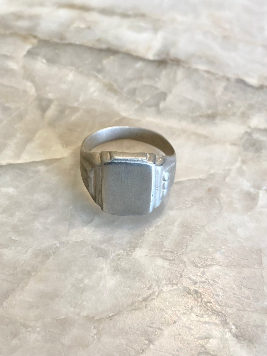 Square Signet Ring | Sterling Silver or Brass (Matte or Polish) - Made X Hudson