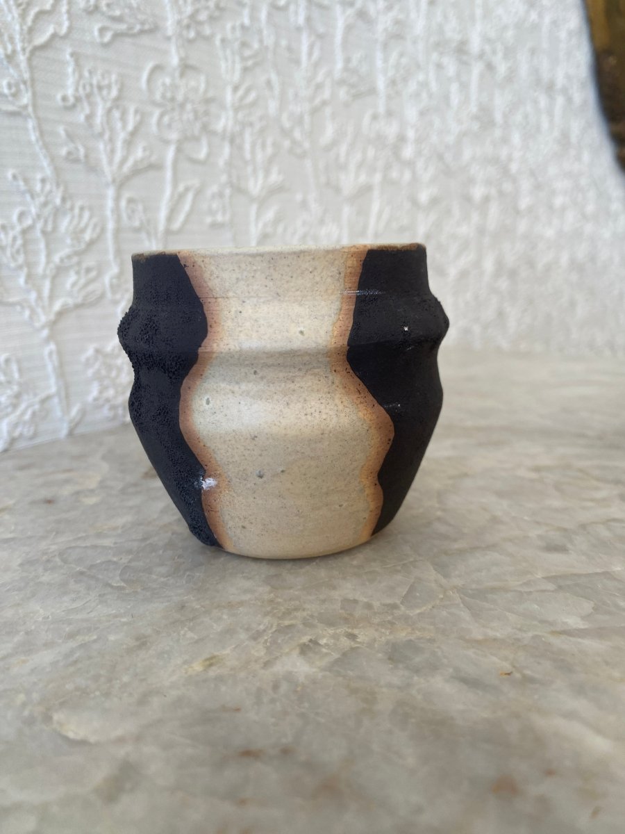 Swirl Raw Black & White Small Vase - Made X Hudson