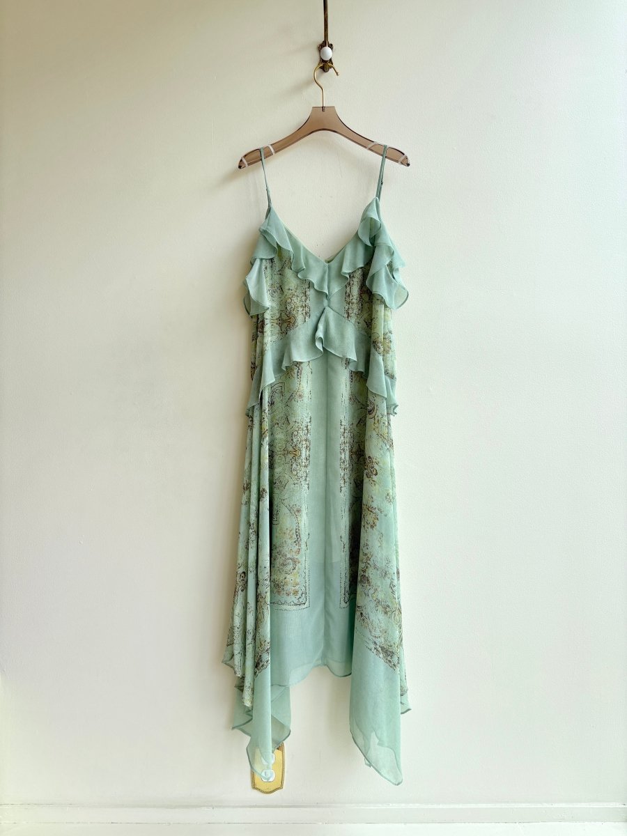 BCBG Max Azria | Celadon Ruffled Maxi Dress (Vintage) - Made X Hudson
