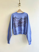 Moonlit Mountain Sweatshirt in Lilac | Hand Painted (Reworked) - Made X Hudson