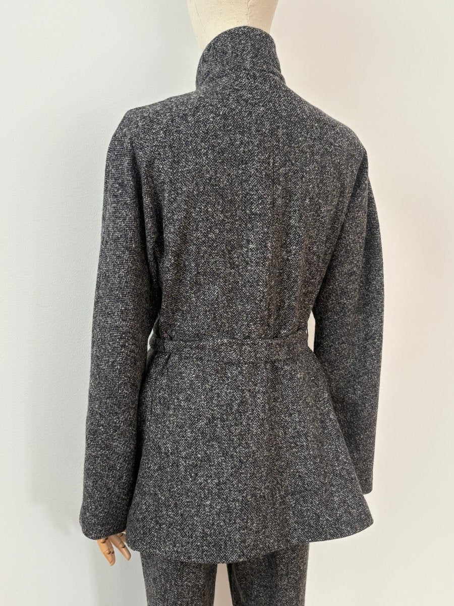 Katherine Jacket in H.S. Cashmere Boucle Sharkskin - Made X Hudson