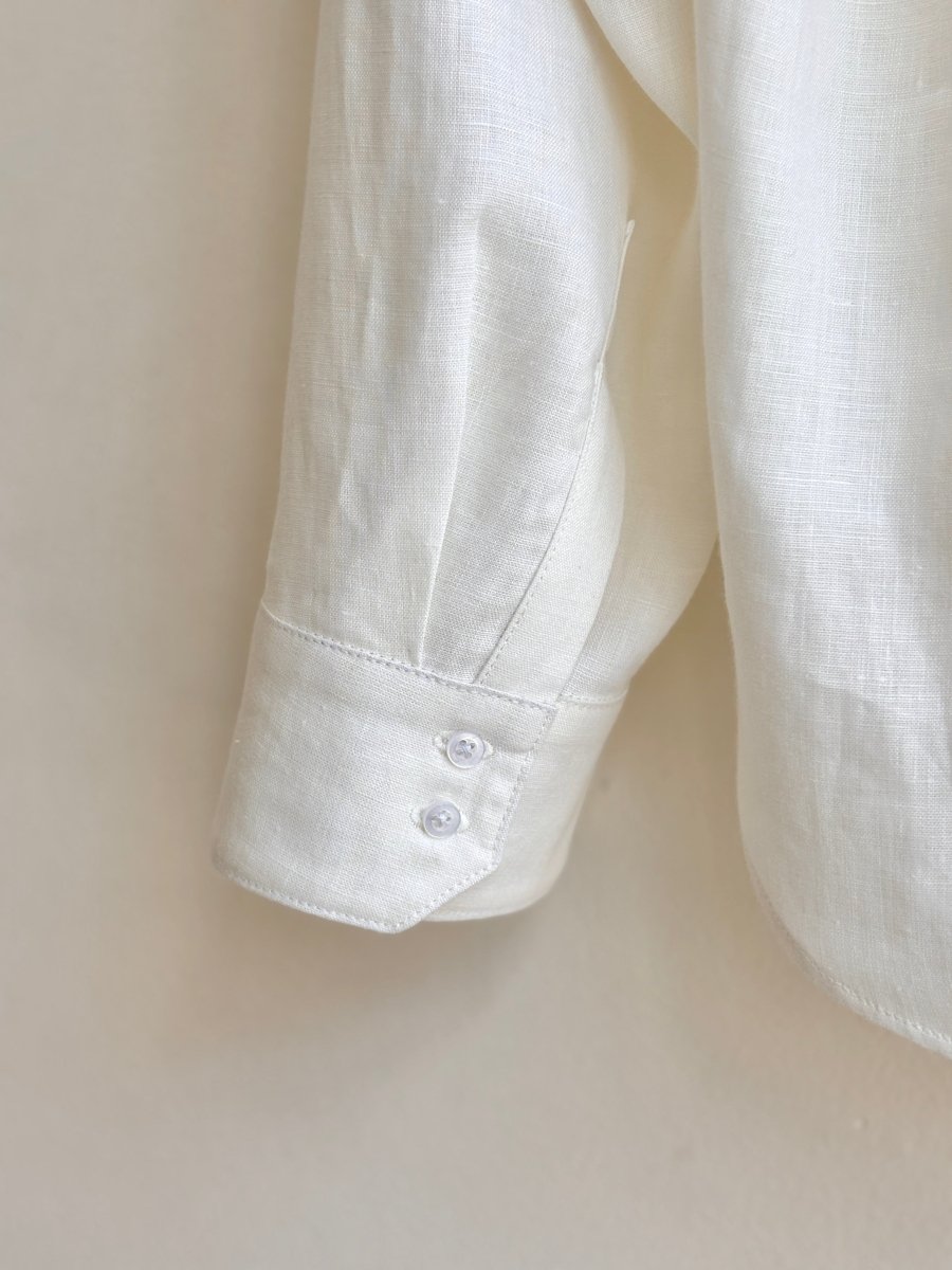 Cream Linen Popover Shirt - Made X Hudson