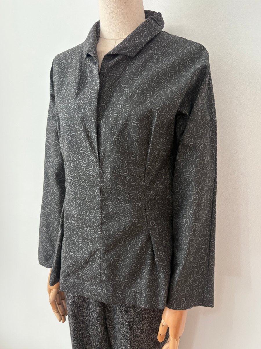 Ulrike Blouse in Lebanon Valley Etching Print - Made X Hudson