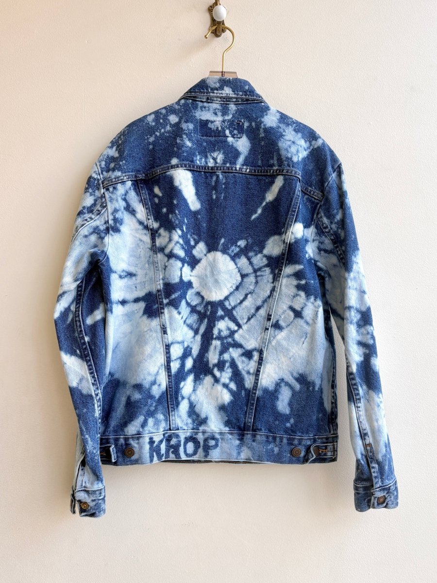 "Xander" Distressed Dark Blue Denim Jacket (Reworked) - Made X Hudson