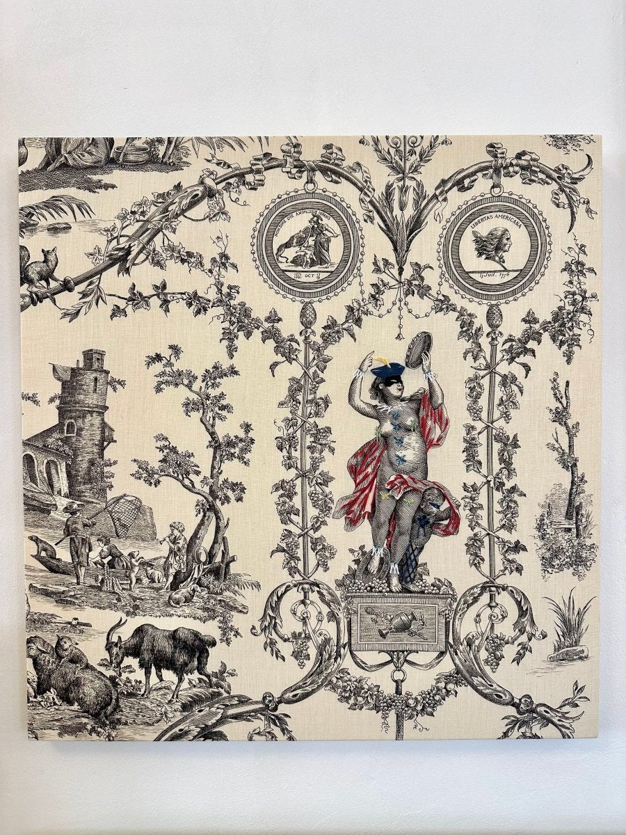 Nude In A Hat Blue & Red Wall Art By Richard Saja - Made X Hudson