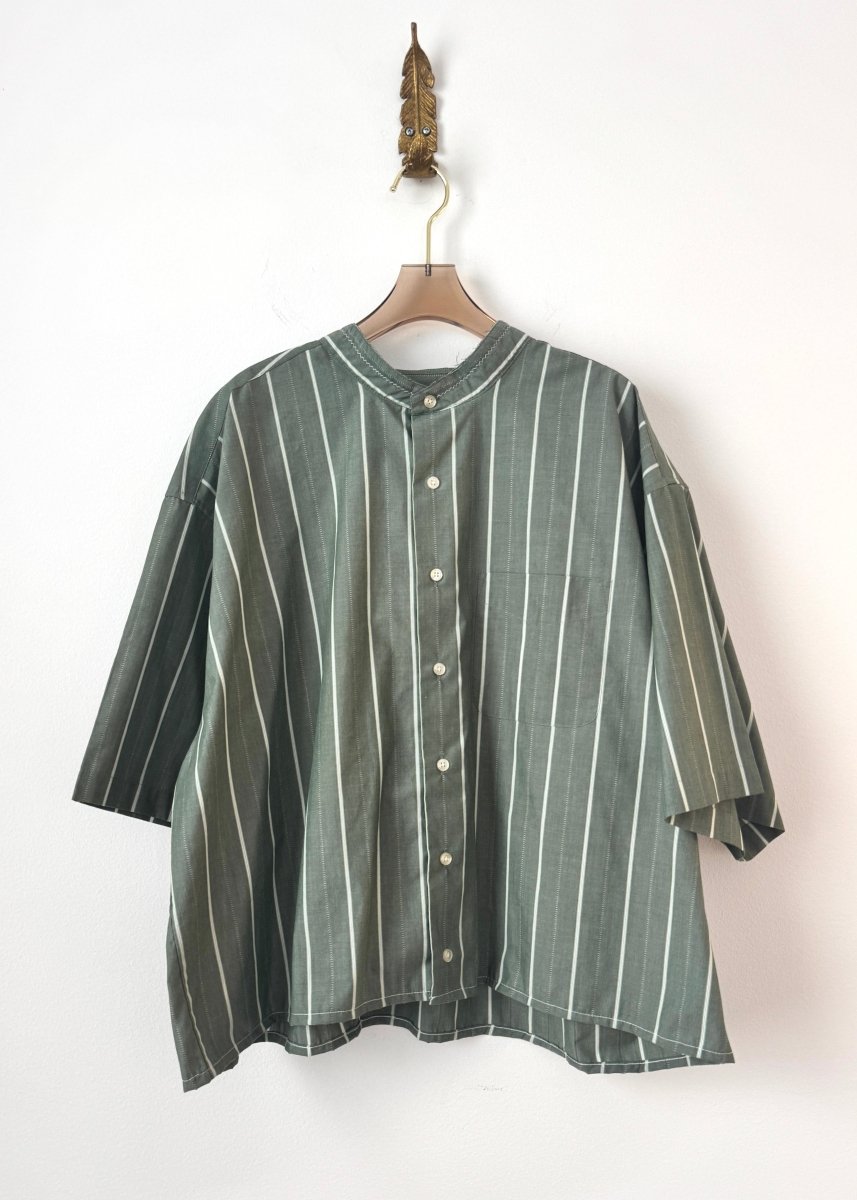 The Valley Crop in Sage and Lime Stripe (Reworked) - Made X Hudson