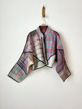 Reversible Kaira Quilted Cropped Jacket in Colors Lavender, Sky Blue, Mauve, Red & Green, Hot Pink, Marinara, Sky Blue - Made X Hudson