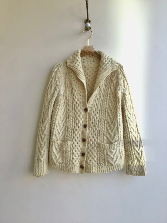 Wool Fisherman Ivory Sweater (Vintage)