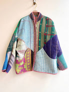 Reversible Ladhiya Quilted Jacket in Colors Light Clay, Hot Red, Bone White, Pink & Kelly Green, Light Blue, Deep Pink, Cream - Made X Hudson