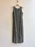 Tiny Print Tank Dress in Dark Fern | Block Printed (Reworked) - Made X Hudson