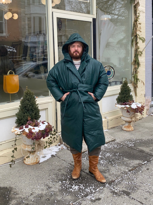 Oversized Forest Green Puffer Jacket