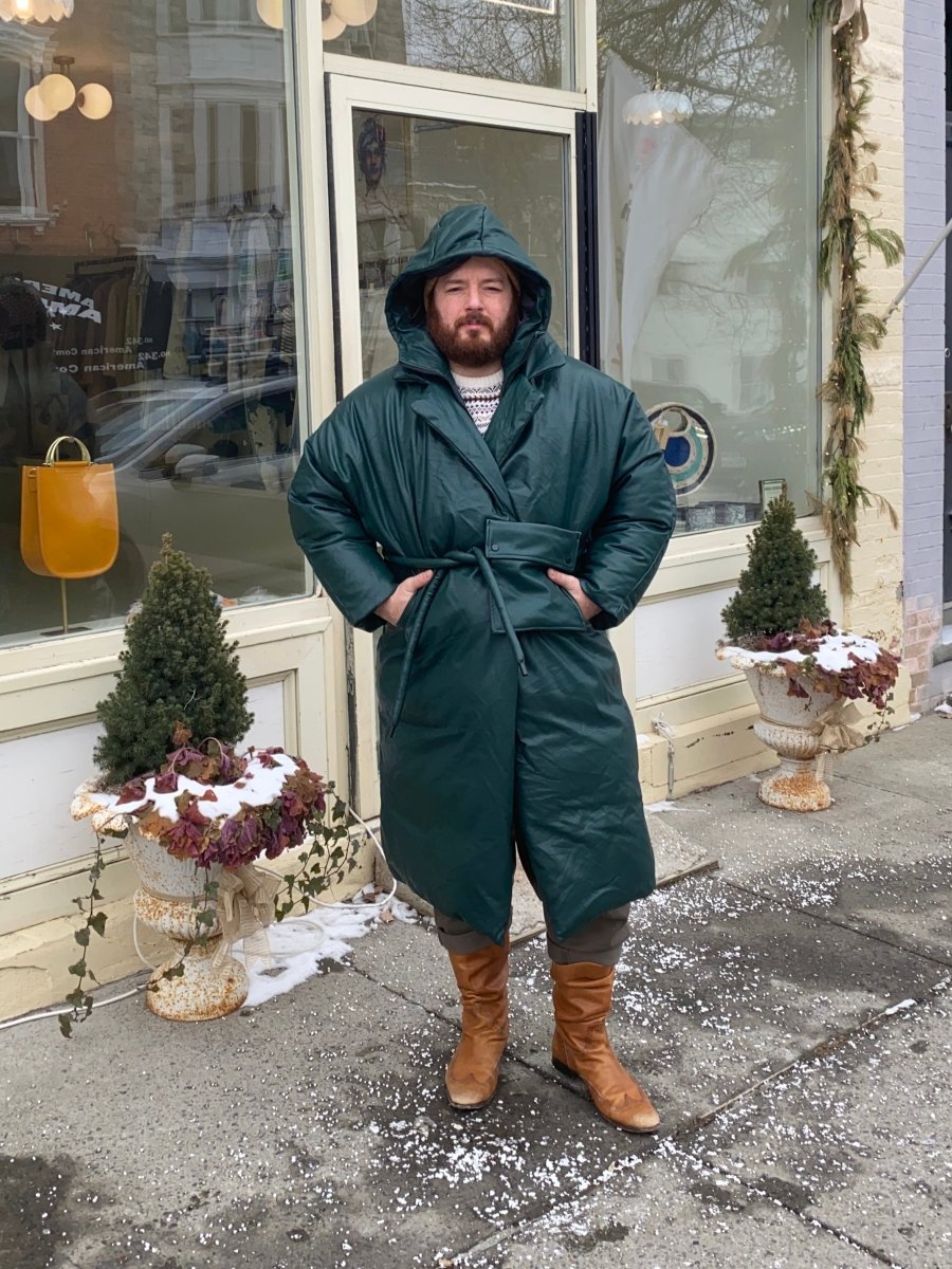 Oversized Forest Green Puffer Jacket - Made X Hudson