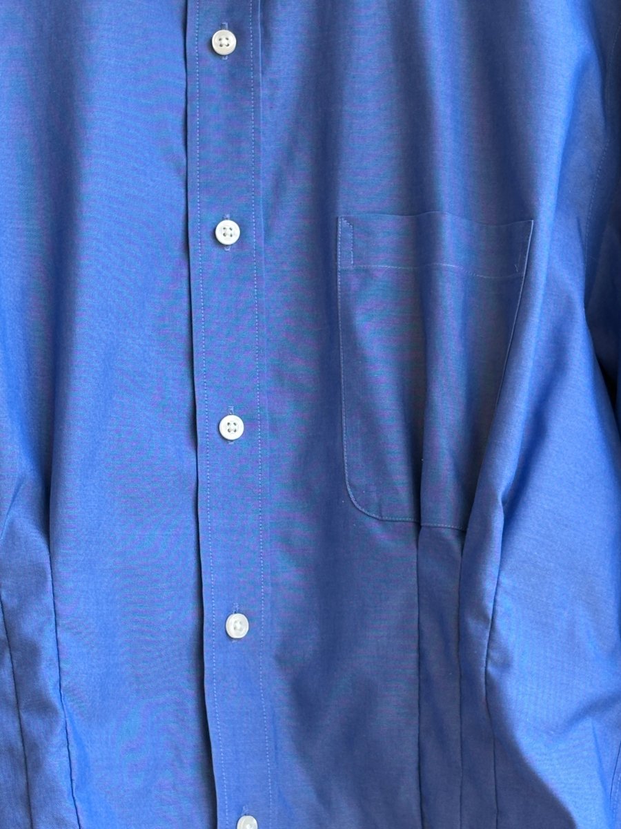 The Kevin Top | Stone Blue Top w/ Gathered Waist (Reworked) - Made X Hudson