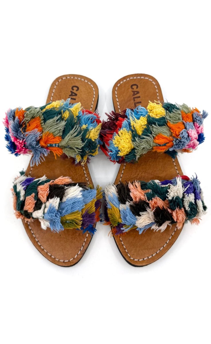 Hali Sandals “Mulawan” In Colors Baby Blue, Peach, Teal, Carrot (Size 37) - Made X Hudson