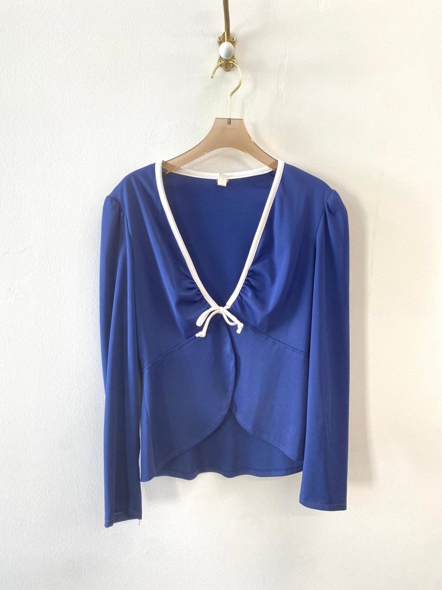 Navy 2 Piece Maxi Dress & Balero Set (Vintage) - Made X Hudson