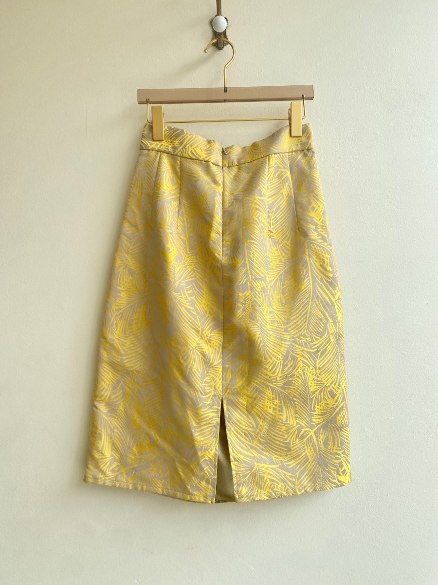 Palm Leaf Draped Silk Skirt - Made X Hudson