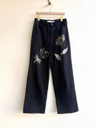 Black Denim Butterfly Bleach Painted Pants (Reworked) - Made X Hudson