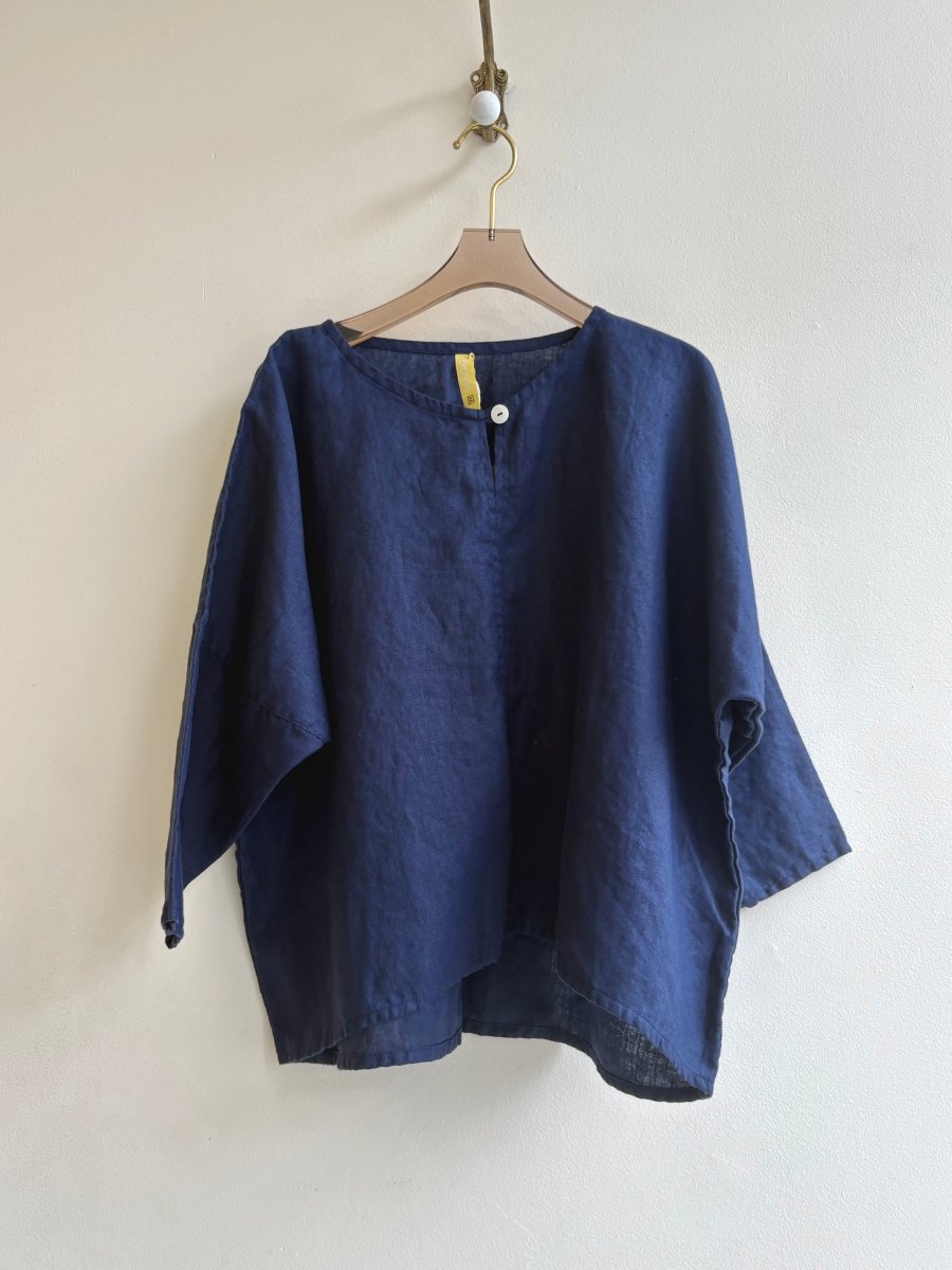 Ocean Navy Linen Studio Tee - Made X Hudson
