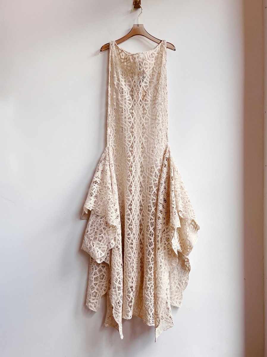 Zero - Waste Dress in Antique Ivory Lace - Made X Hudson