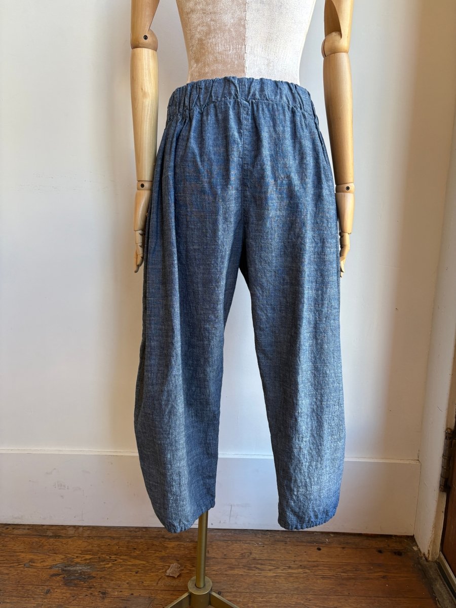 Dark Chambray Blue Hemp - Cotton Studio Pant - Made X Hudson