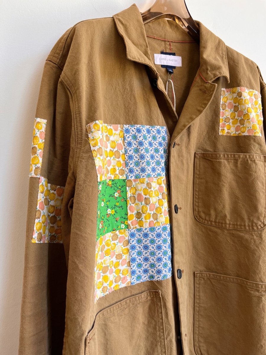 Brown Quilted Patchwork Chore Coat (Reworked) - Made X Hudson