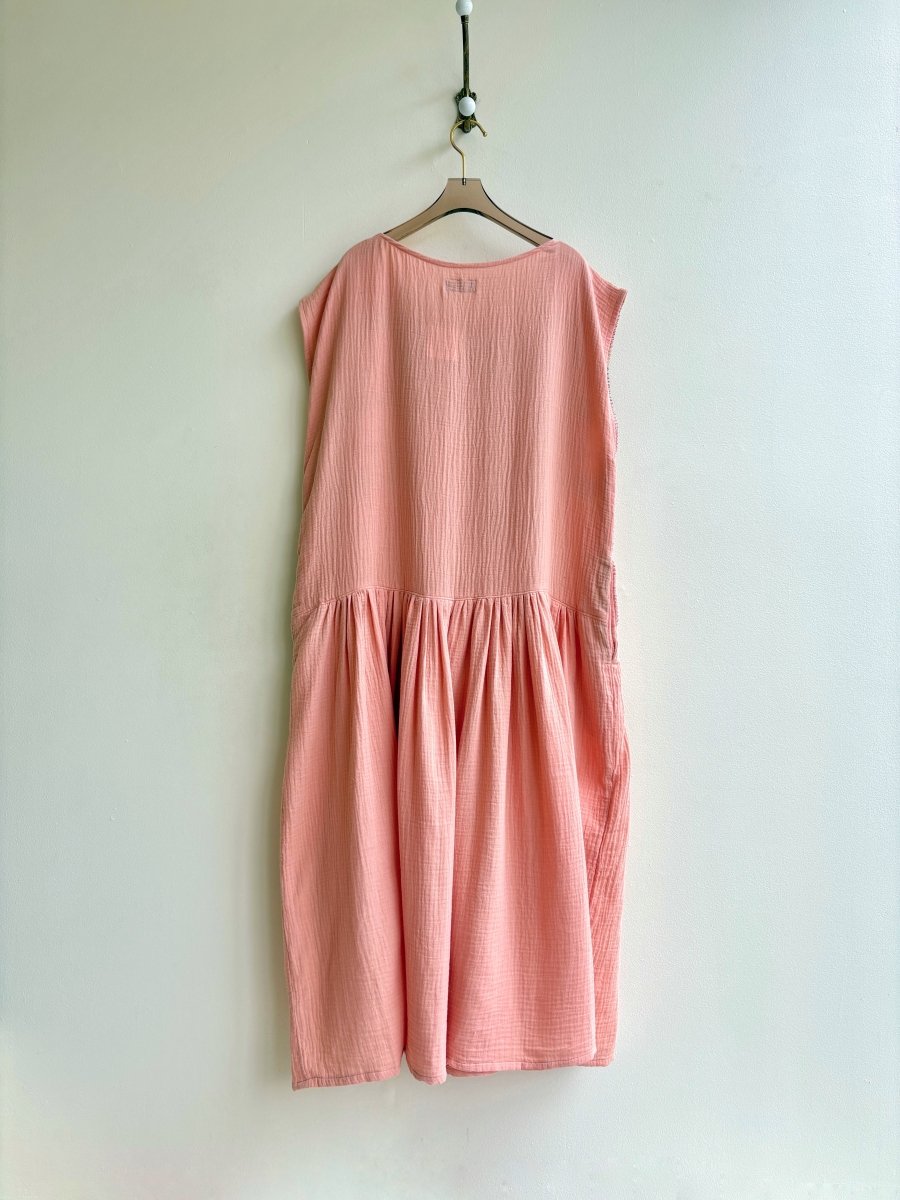 Handwoven Dress in Coral - Made X Hudson