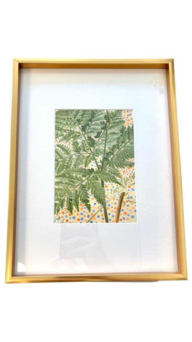 Fallen Fern Leaf with Orange and Blue - Made X Hudson