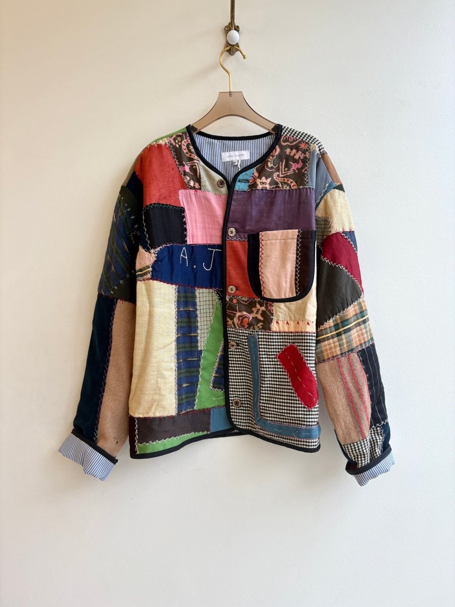 Multi - Patchwork Crazy Quilt Liner Jacket - Made X Hudson