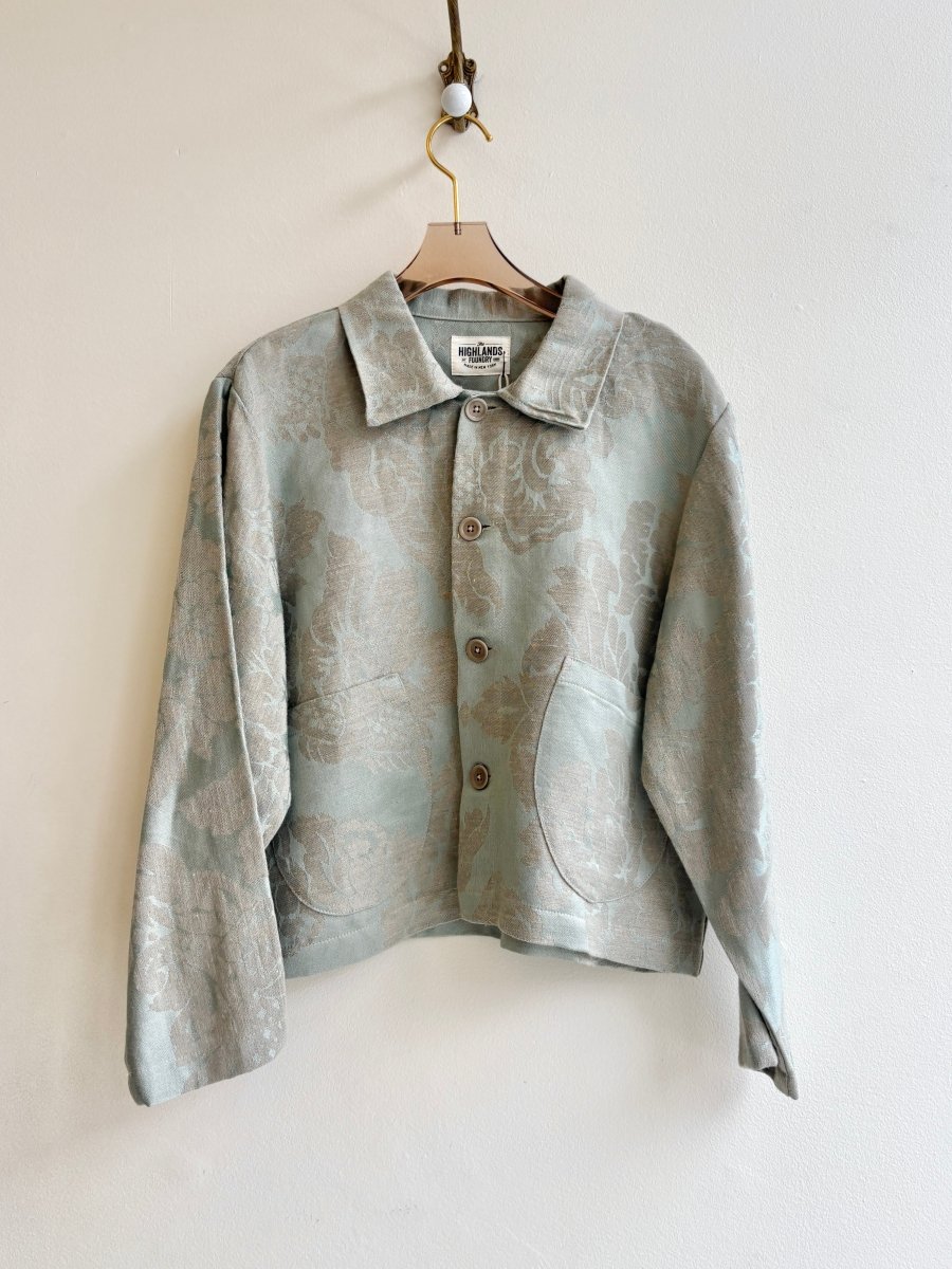 Sage Damask Utility Jacket - Made X Hudson