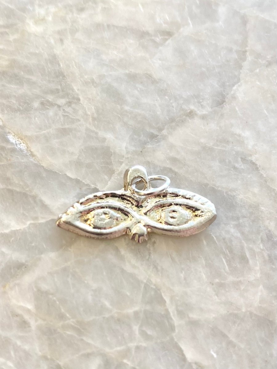 Solid Sterling Silver Third Eye Charm Amulet - Made X Hudson