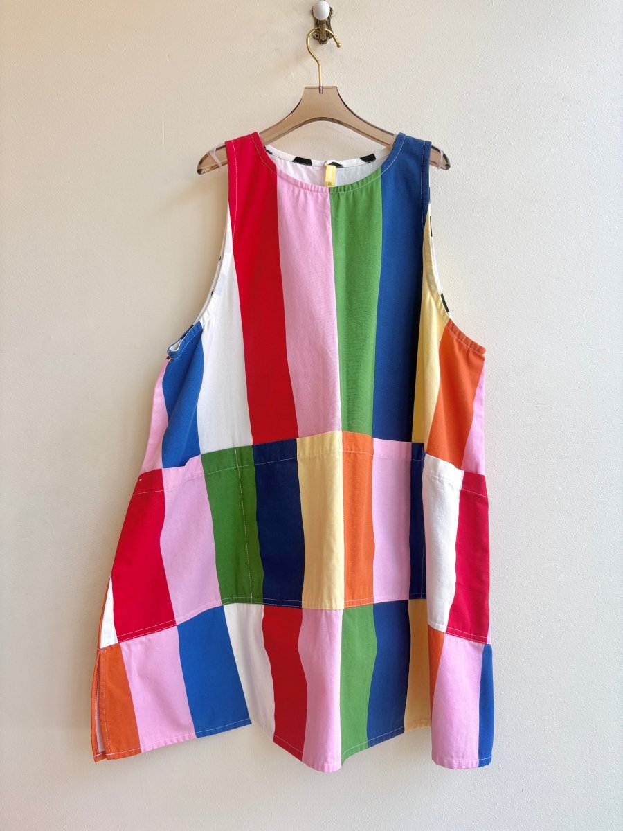 Studio Apron Dress in Summer Fruit Stripe - Made X Hudson