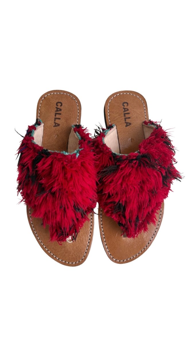 Lili Sandals In Colors Red & Black (Size 41) - Made X Hudson