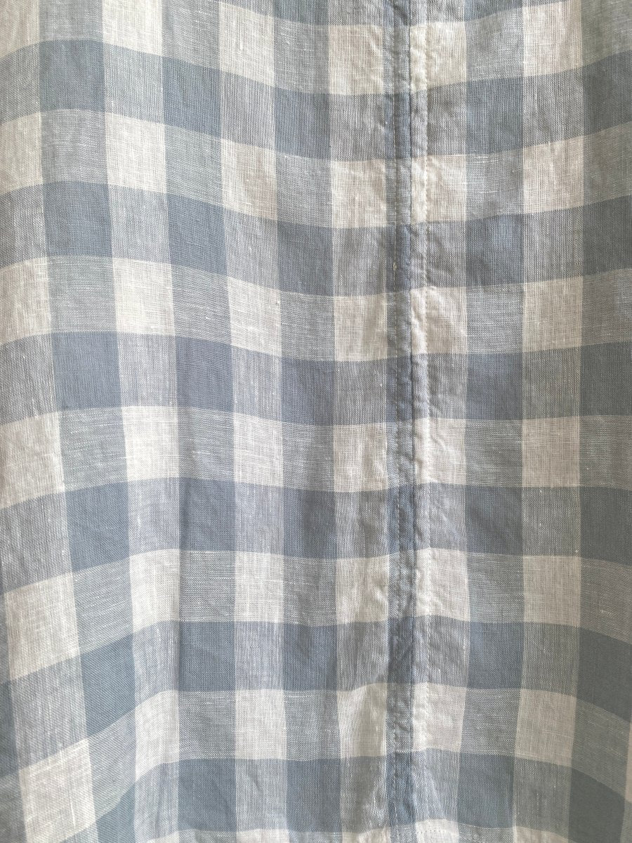 Blue Grey Gingham Studio Tee - Made X Hudson