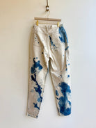 Blue & Cream Cyanotype Herringbone Pants (Reworked) - Made X Hudson