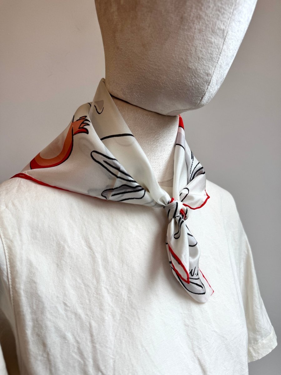 Persephone and Pomegranate Silk Scarf - Made X Hudson